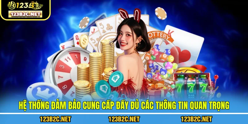 Hệ thống đảm bảo cung cấp đầy đủ các thông tin quan trọng